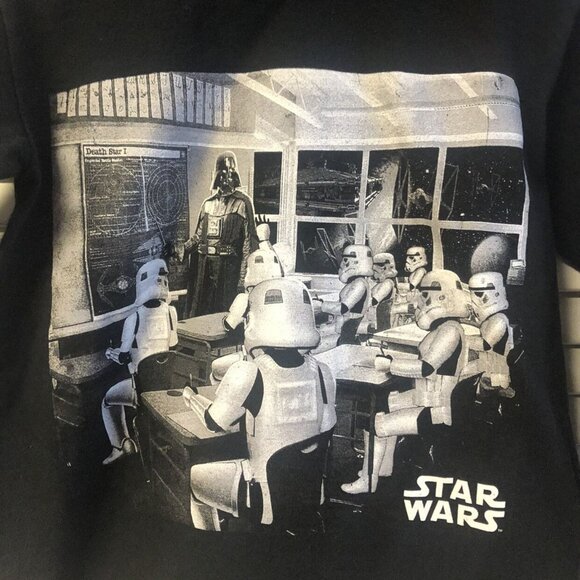 Star Wars Size 4 Black Hooded Long Sleeved Tee - Picture 2 of 4